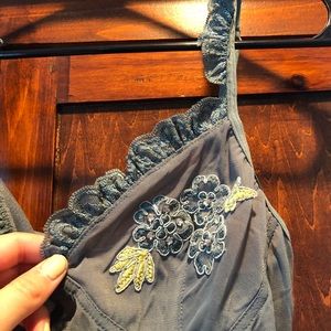 Embroidered/Lacey slip tank top